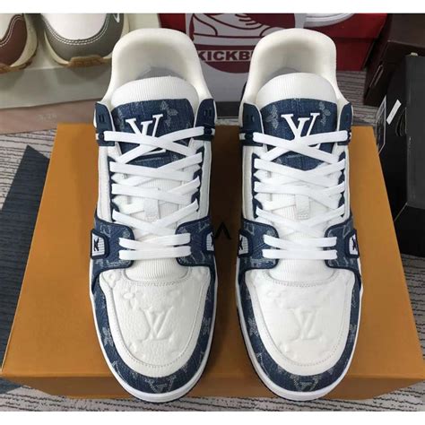 blue and white louis vuitton sneakers|blue and white lv sneakers.